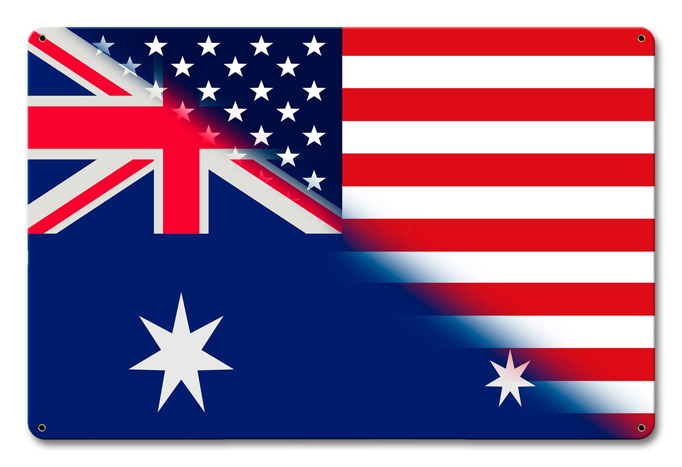 Australian American Flag 18 x 12