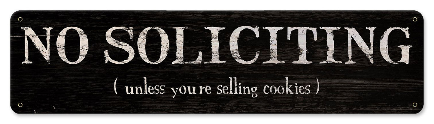 No Soliciting Unless Cookies 20 X 5