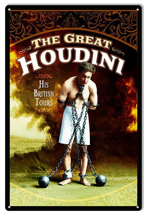 Houdini British Tour Magician 12×18