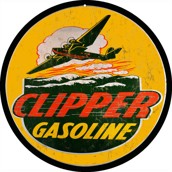 Clipper Gasoline And Motor Oil 14x14