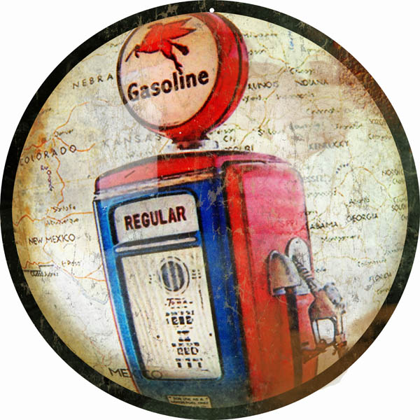 Regular Gasoline Service Station Vintage Style Metal Sign 14 x 14