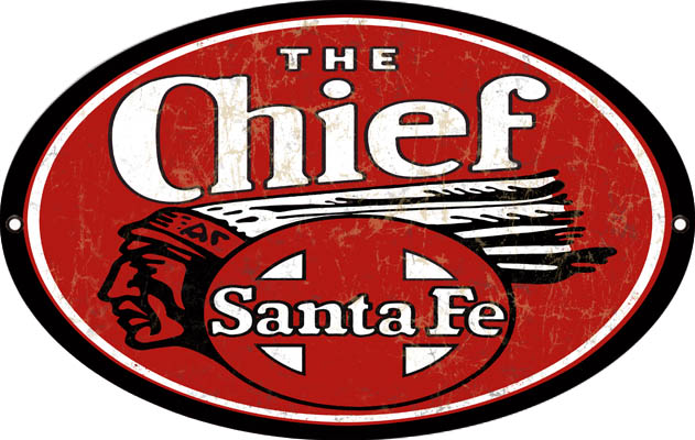 Red The Chief Railroad Vintage Style Metal Sign 9 × 14
