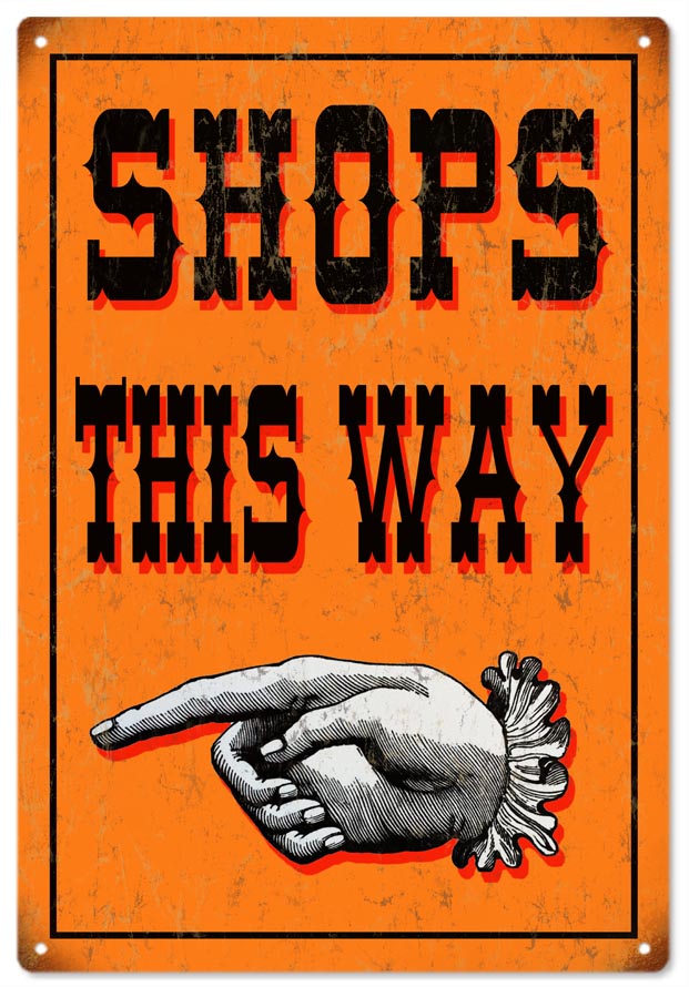 This Way With Finger Pointing to the Left 12x18