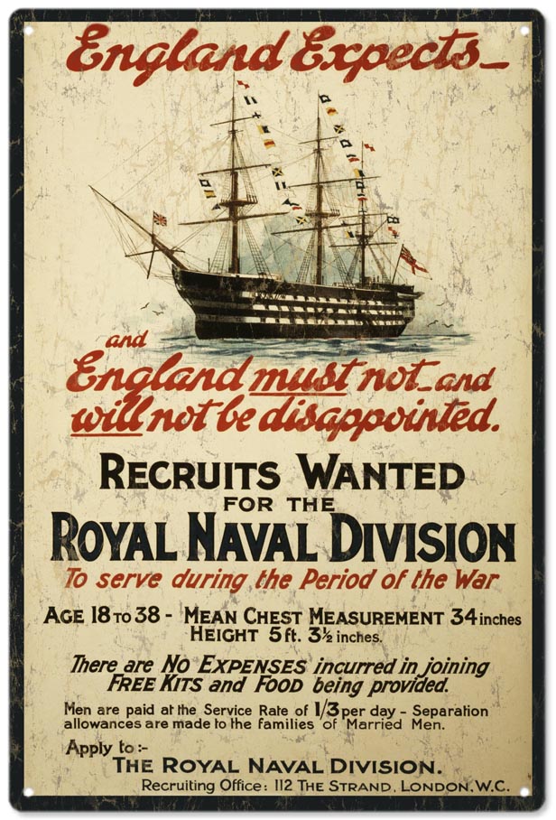 England Expects Royal Naval Division Recruits 12x18
