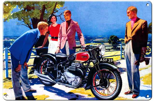 Triumph Classic British Motorcycle Vintage Style Metal Sign 12 x 18