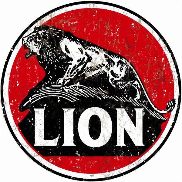 Lion Gasoline And Motor Oil Vintage Style Metal Sign 14 x 14