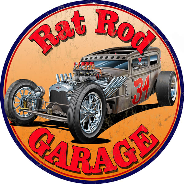 Rat Rod Garage Hot Rod 14 x 14