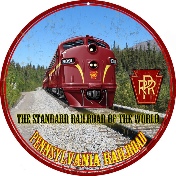 Standard Railroad Of The World Pennsylvania Railroad Vintage Style Metal Sign 14 x 14