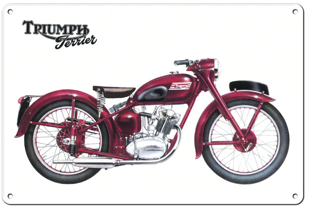 Triumph British Motorcycle Vintage Style Metal Sign 12 x 18