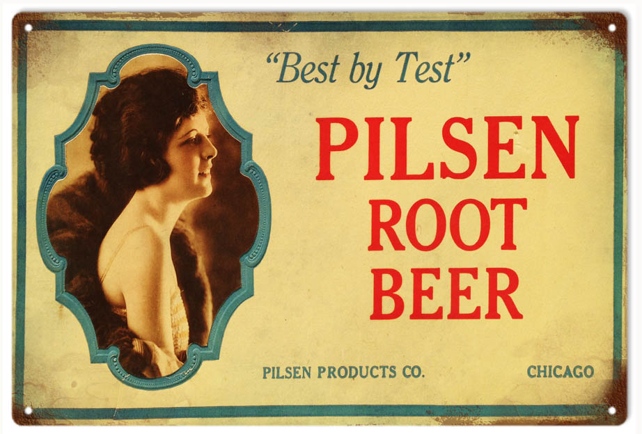 Pilsen Root Beer Vintage Style Metal Sign 12 x 18