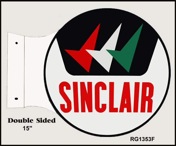 Sinclair Motor Oil Flange Vintage Style Metal Sign 15 x 17