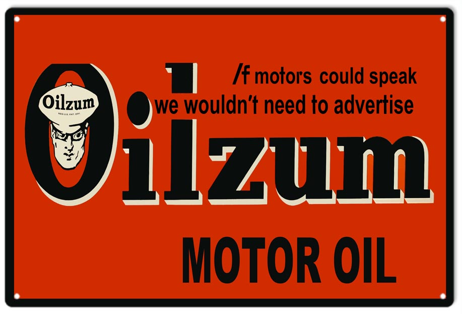 Oilzum Motor Oil Gas Station 12x18
