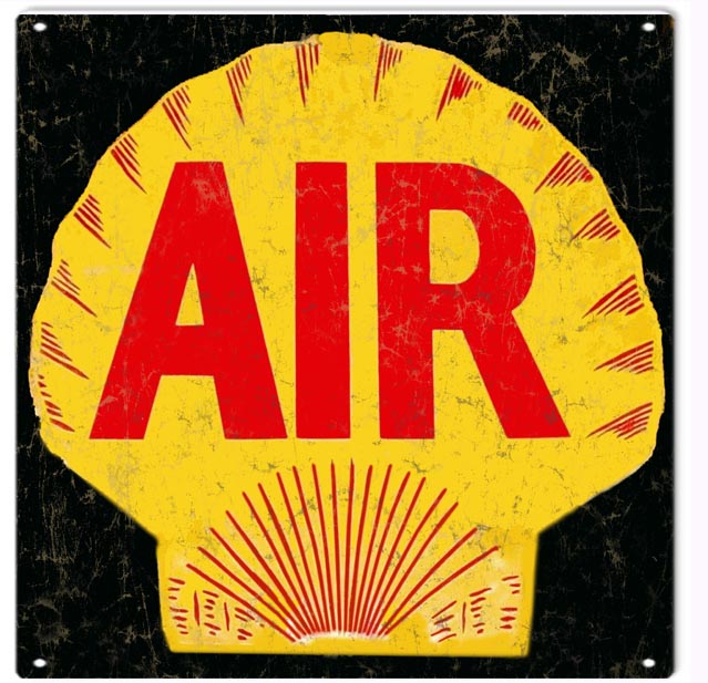 Shell Air Motor Oil Vintage Style Metal Sign 12 × 12
