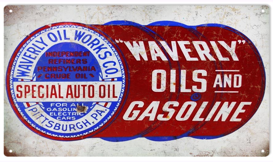 Waverly Oil And Gasoline Vintage Style Metal Sign 8 × 14
