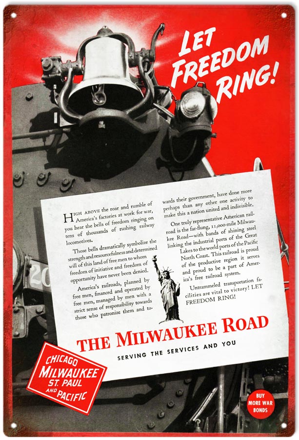 Milwaukee Railway railroad 12×18