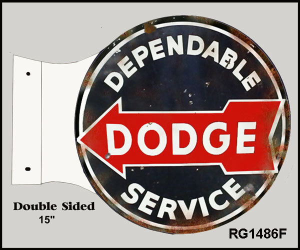 Dodge Service Flange Vintage Style Metal Sign 15 x 17