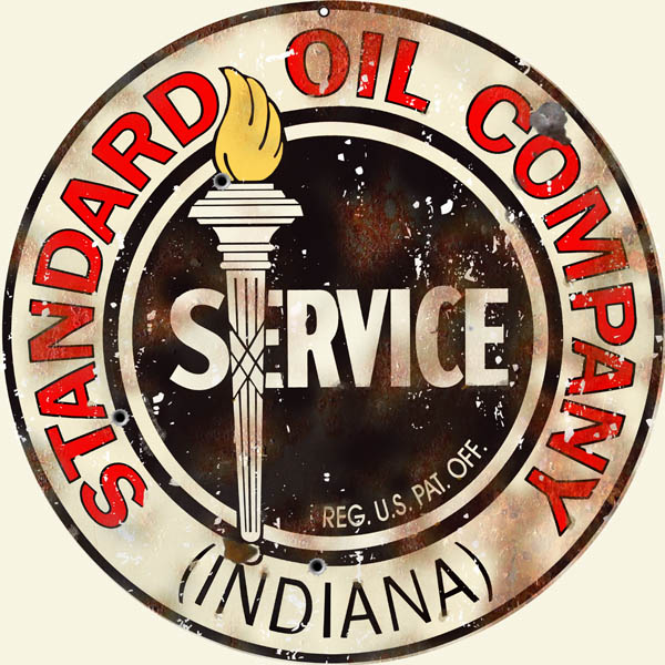 Standard Gasoline Motor Oil Vintage Style Metal Sign 14 x 14