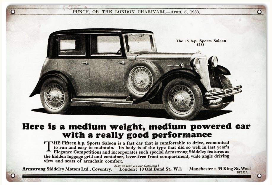 HP Sports Saloon Automobile 12×18