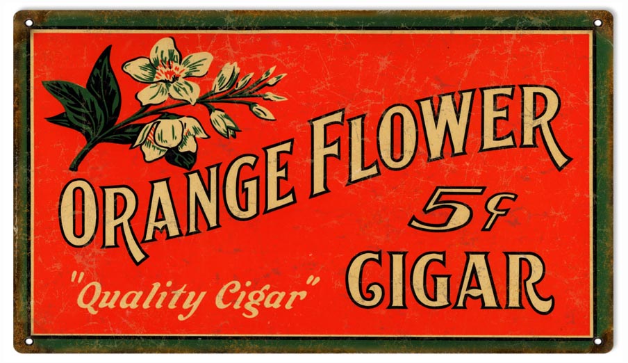 Orange Flower Cigar 8×14