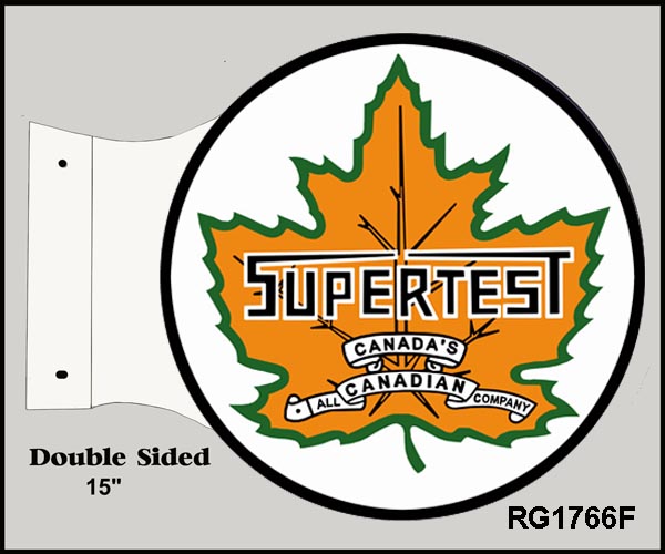 Supertest Gasoline Flange Vintage Style Metal Sign 15 x 17