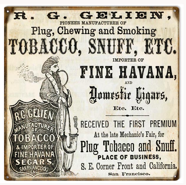R.G. Glenn Chewing And Smoking Tobacco 12×12