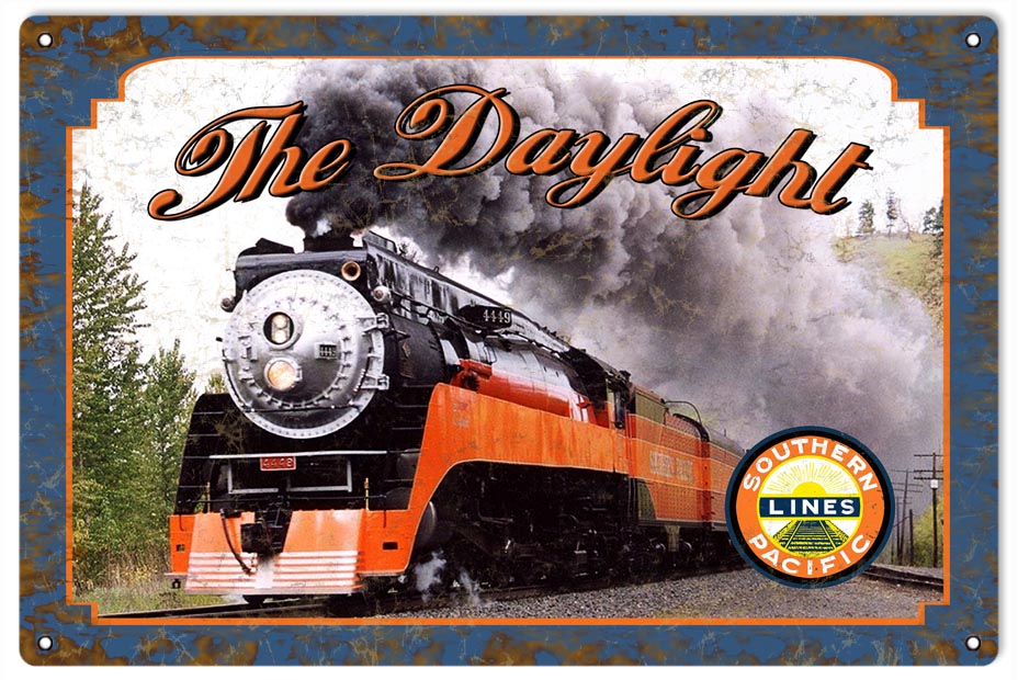 The Daylight Southern Pacific Lines Railroad 12×18