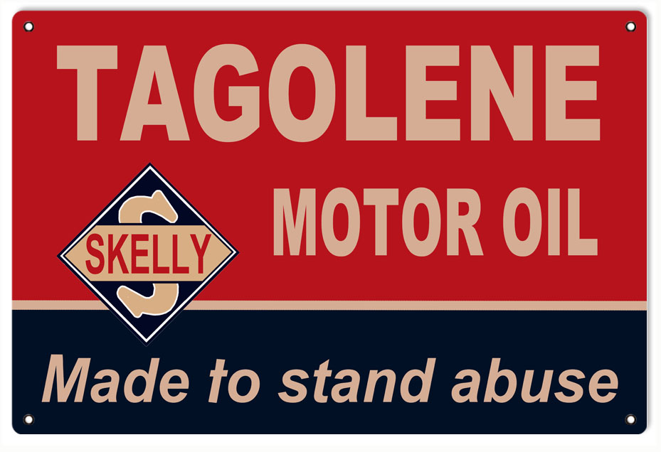 Tagolene Motor Oil Skelly Gas Station 12x18