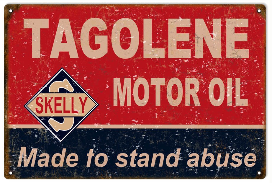 Tagolene Motor Oil Skelly Gas Station 12″x18″