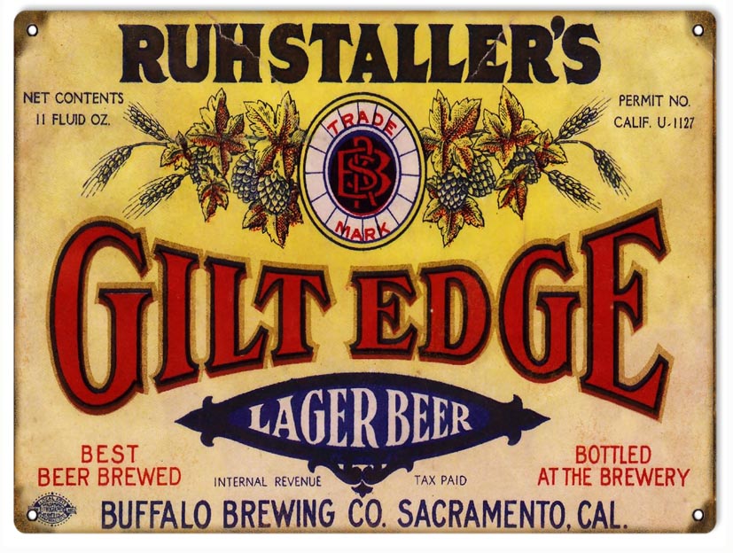 Ruhstallers Gilt Edge Lager Beer 9×12
