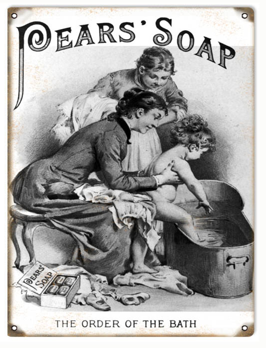 Pears Soap The Order Of The Bath Vintage Style Metal Sign 9 x 12