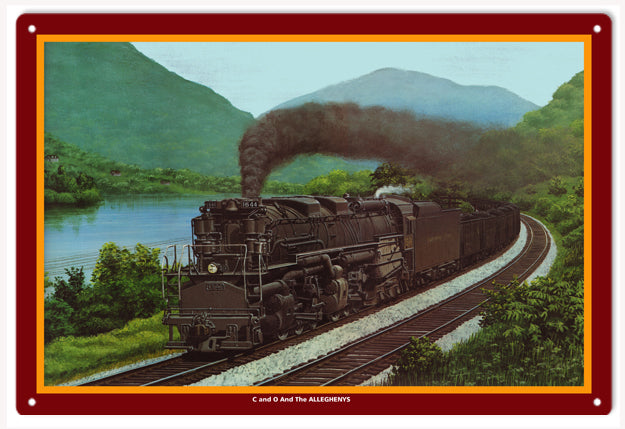 C And O The ALLEGHENYS Railroad 12x18