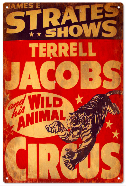 Terrell Jacobs Wild Animal Circus 12x18