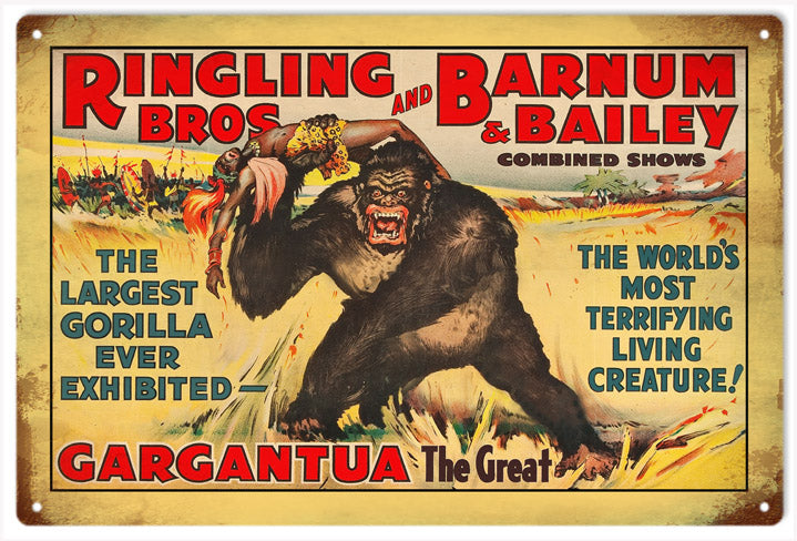 Ringling Bros Gorilla Circus 12x18