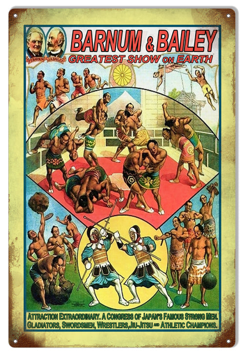 Greatest Show Barnum Bailey Circus 12×18