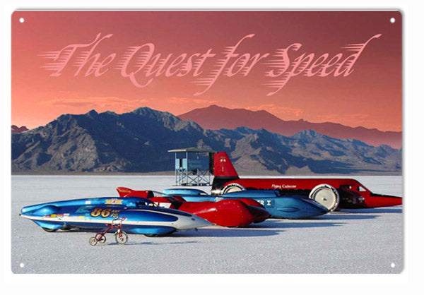 The Quest for Speed Salt Flats Jet Racer 12x18