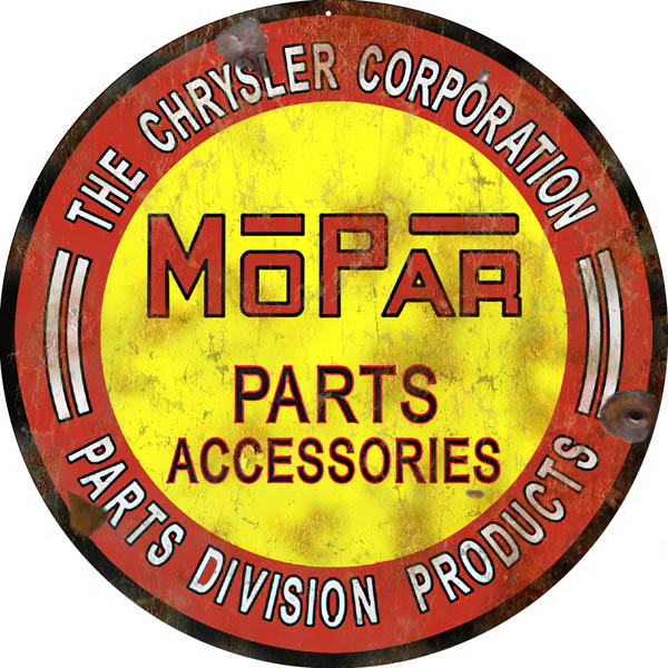 MoPar Parts Accessories Vintage Style Metal Sign 14 x 14