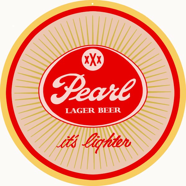Pearl Lager Beer Its Lighter Vintage Style Metal Sign 14 x 14