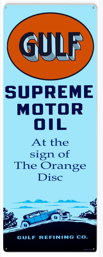 Gulf Supreme Motor Oil 8x24