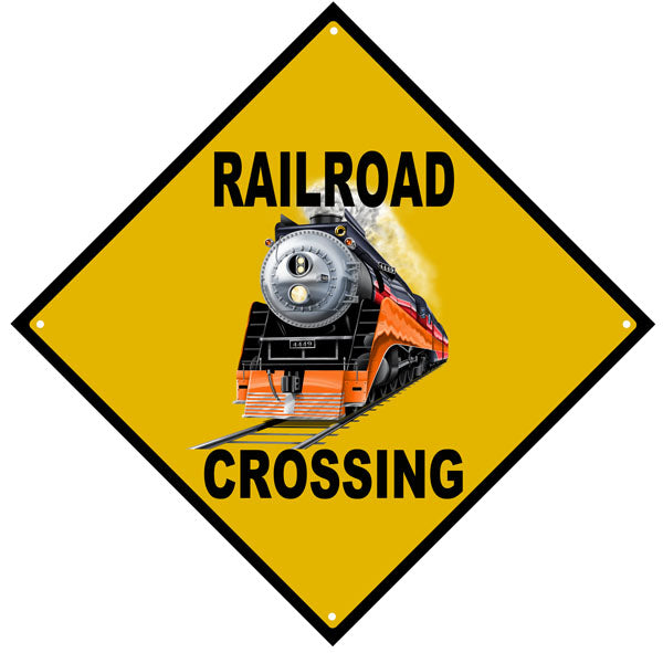 Railroad Crossing Daylight Engine Railroad 12x12