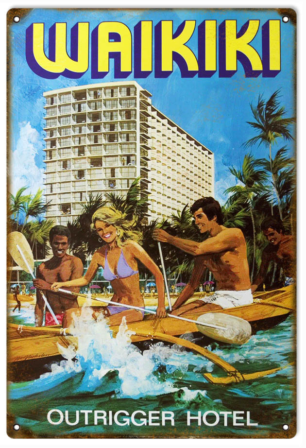 Waikiki Outrigger Hotel 12x18