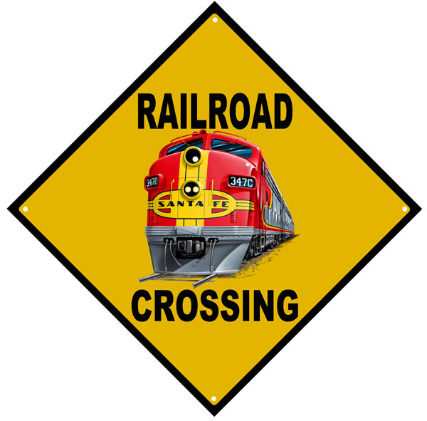 Railroad Crossing Santa Fe Railroad 12×12