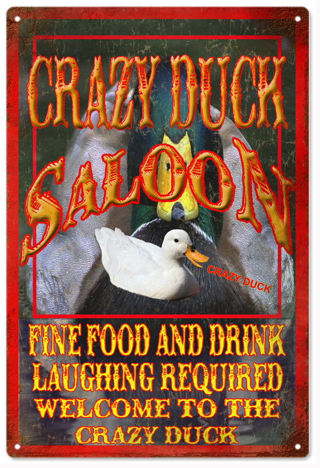 Crazy Duck Saloon Bar Welcome