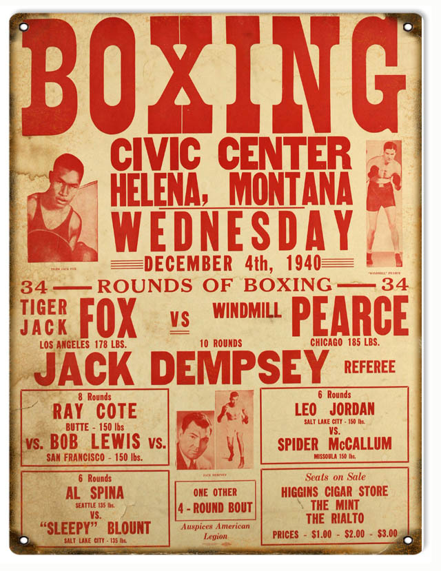 Helena Montana 1940 Boxing 9×12