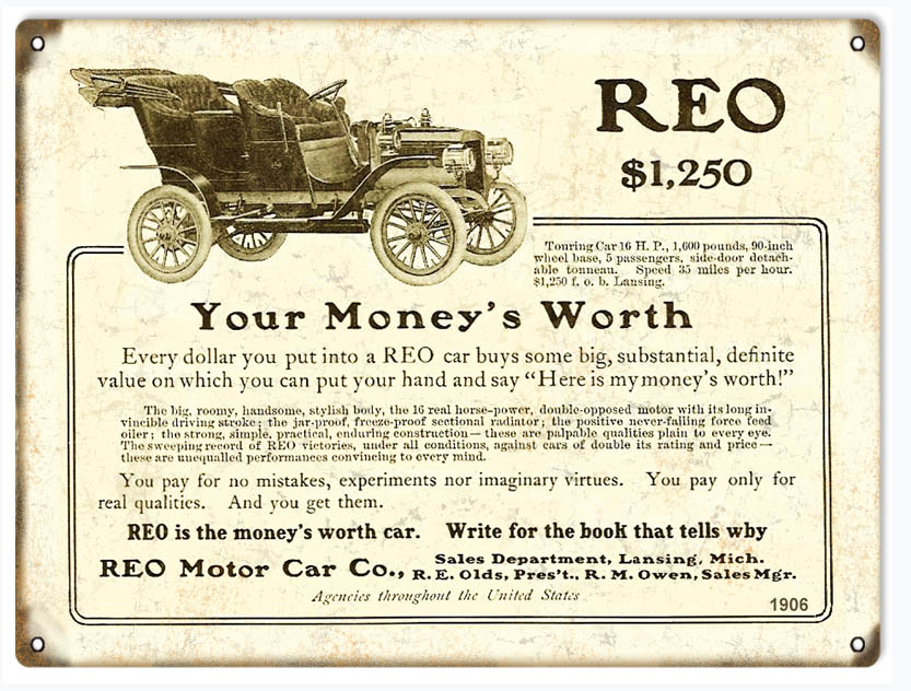 REO Motor Car 9×12