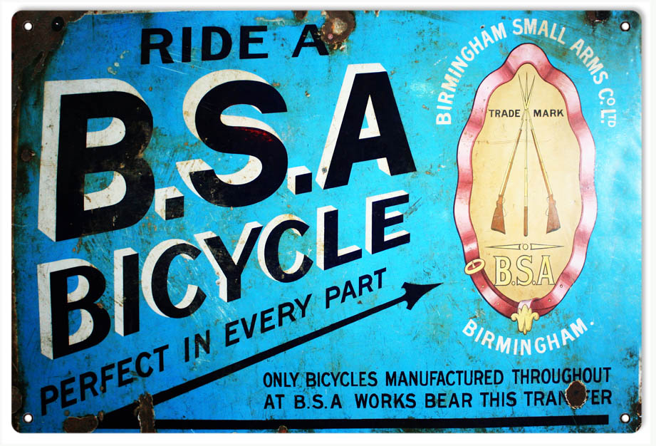 Ride A BSA Bicycle Perfect In Every Part 12×18