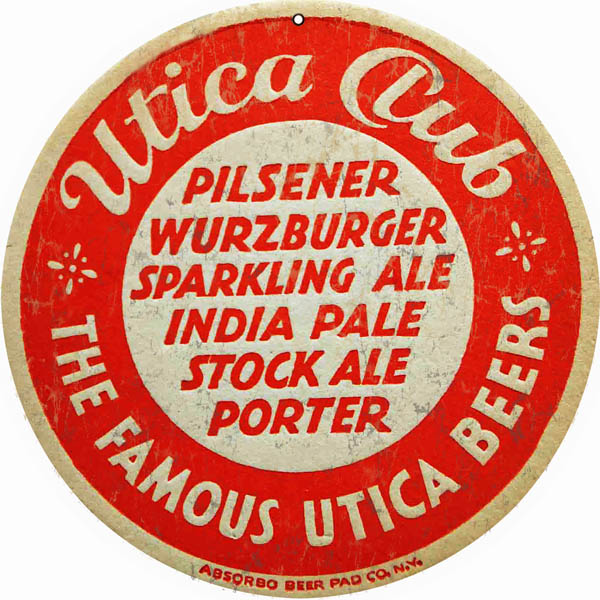 The Famous Utica Club Pilsner Beer Vintage Style Metal Sign 14 x 14