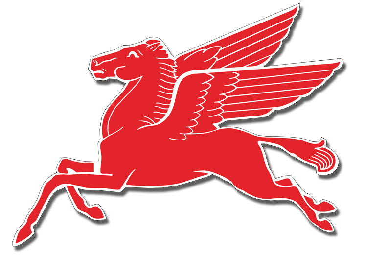 Mobil Pegasus Flying Horse Vintage Style Metal Sign 35 x 25