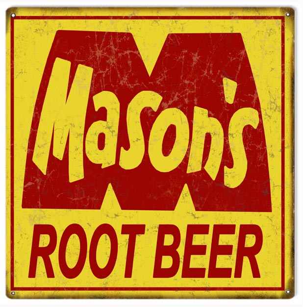 Masons Root Beer Vintage Style Metal Sign 12 x 12