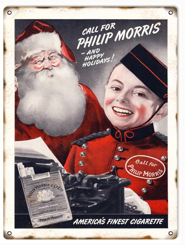 Holidays Philip Morris Cigarette 9×12
