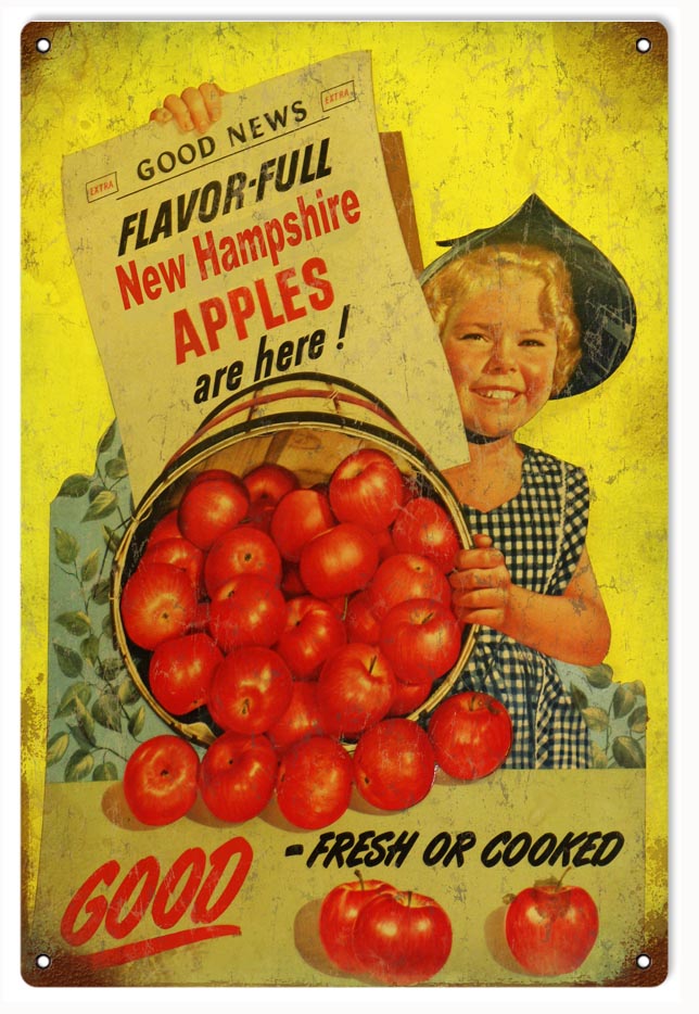 New Hampshire Apples 12x18